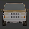 Brown Pickup Truck With Roof Rack Single Cab Front Grille And Black Wheels
