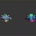 Colorful Humanoid Characters with Futuristic Outfits Diverse Hairstyles and Shiny Reflections