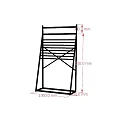 Metal Room Divider With Multiple Horizontal Bars For Indoor Space Separation