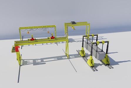 Crane Gantry crane 3d model