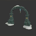 Modern Arch Building Stone Gate Building Stone Arch 3d model