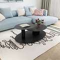 Nordic Multiplayer Sofa Coffee Table 3d model