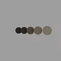 Minimalist Wooden Component With Spherical Shape And Gray Color Samples For Modern Interior Design