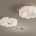 French cream wind ceiling lamp 3d model