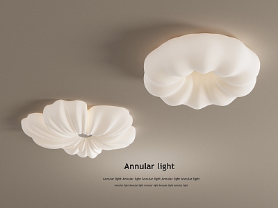 French cream wind ceiling lamp 3d model