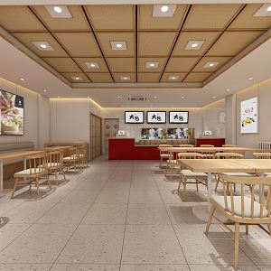 Modern Fast Food Restaurant 3d model