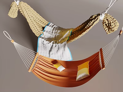 Modern Hammock Hammock Woven Hammock Fabric Hammock Outdoor Rattan Hammock Hammock Hammock 3d model