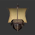 Chinese-style sailing ship ancient ship ancient warship large ancient ship ancient warship 3d model