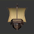 Chinese-style sailing ship ancient ship ancient warship large ancient ship ancient warship 3d model