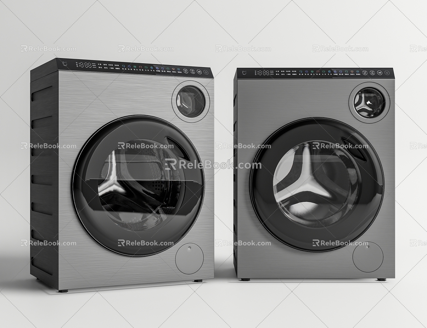 Xiaomi Double Drum Washer Washing Machine Dryer 3d model