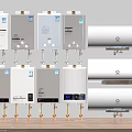 Kitchen Appliances Various Wall Mounted Water Heaters With Modern Design Styles 3d model