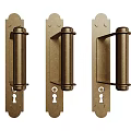 Brass Door Handles Hardware with Different Designs and Lock Mechanisms for Home Improvement