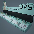 QVS Beauty Station Display Shelf With Organized Makeup Brushes And Tools