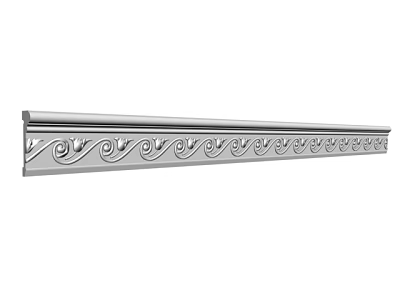 Intricate Gypsum Cornice With Ornate Decorative Patterns For Home Interior Design 3d model