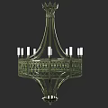 Elegant Ornate Chandelier With Intricate Metal Frame And Candle Lights