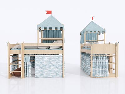 Modern Upper and Lower Bed Children's Upper and Lower Bed High and Low Bed model