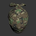 Camouflage Pattern Bandana With Tied Knot Design For Casual Fashion Accessory