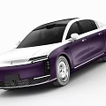 Sleek Purple and White Modern Sedan Car Exterior Design With Stylish Wheels