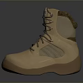 Brown High Top Boots With Air Logo Mesh Panels And Laces For Daily Wear