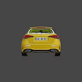Yellow Mercedes Benz A Class Hatchback Rear View With Sporty Design And Alloy Wheels