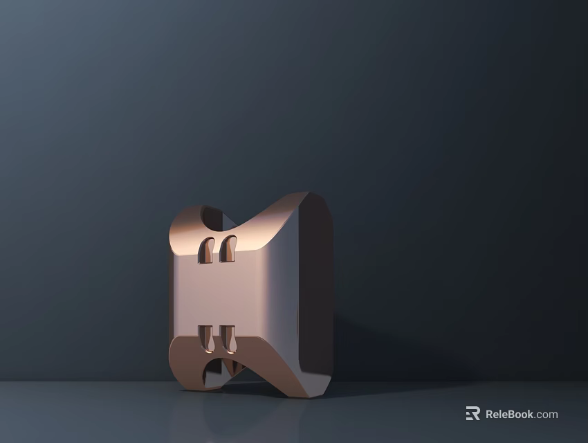 Modern Copper Colored Public Facility With Geometric Shape And Smooth Surface Design 3d model