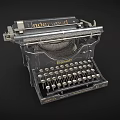 Vintage Underwood Typewriter with Retro Design and Metal Keys for Home Use