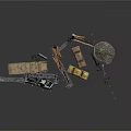 Tactical Scenario Components With Barbed Wire Fence Abandoned Vehicles And Roadblocks