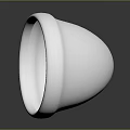 Modern Lighting Combination With White Curved Shade And Red Base Design