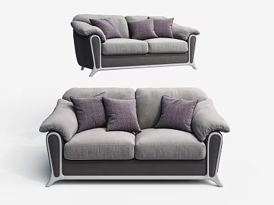 Modern double sofa 3d model