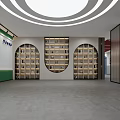 School Art Exhibition Space With Sculptures And Modern Design
