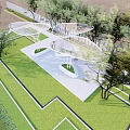 Modern Gallery Frame Landscape Gallery Frame Special-shaped Landscape Gallery Frame Hollow Landscape Gallery Frame Landscape Node Street Square 3d model