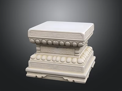 Elegant Sofa Coffee Table Set With White Carved Layers And Decorative Details 3d model