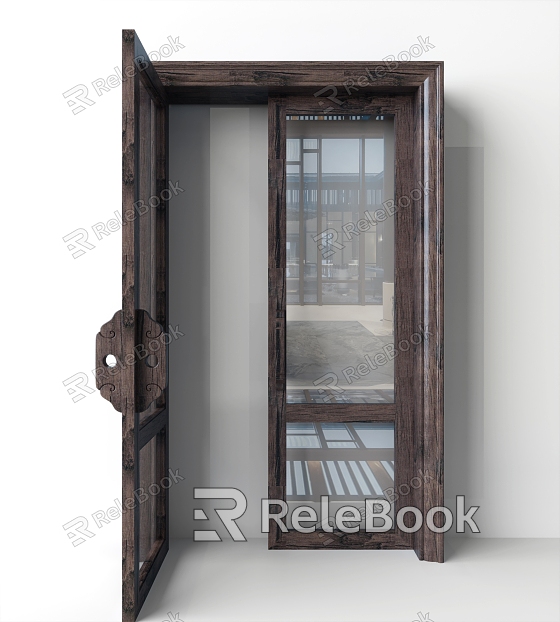 Glass double door model