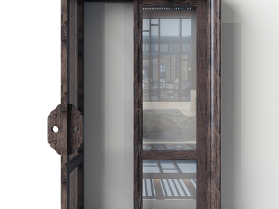 Glass double door model