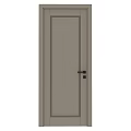 Simple Hinged Door Design With Gray Surface Black Metal Handle And Smooth Lines 3d model