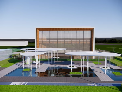 Modern Sales Office Building Outdoor Building Commercial Building Sales Office Building 3d model