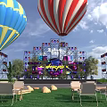 Vibrant Youth Hot Air Balloon Festival Featuring Colorful Balloons And Decorative Arches