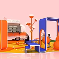 Modern Meichen Children Interactive Meichen 3d model