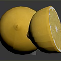 Vibrant Fresh Whole And Sliced Lemons With Green Leaf On Dark Background