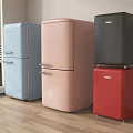 Vintage Style Refrigerators in Pastel and Bold Colors for Modern Home Interiors