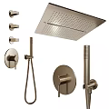 Modern Shower System With Rain Shower Head Handheld Spray And Control Valve 3d model
