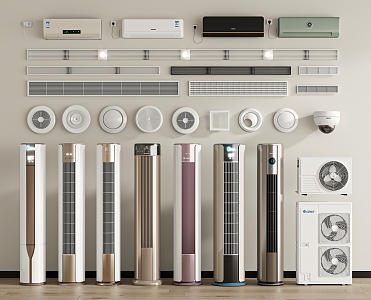 Air conditioning combination 3d model