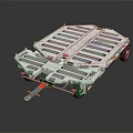 Flatbed Trailer With Metal Loading Deck Dual Axle And Hitch System