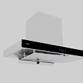 VATTI Kitchen Range Hood With Black Design Transparent Panel And Control 3d model