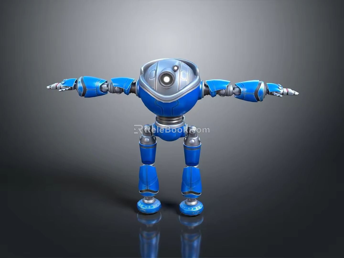 Robot Assistant Small Robot Butler Robot Butler Figure Game Figure 3d model