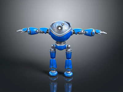 Robot Assistant Small Robot Butler Robot Butler Figure Game Figure 3d model