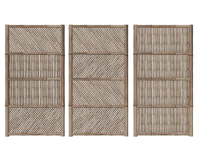 Bamboo fence partition bamboo wooden fence model