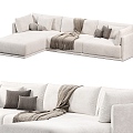 Casual Sofa Combination Casual Sofa Pillow Blanket Living Room Sofa Multi-person Sofa Home 3d model