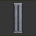 Silver Colored Metal Elongated Structure With Double Tubes And Base Plate