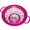 Practical Purple Mesh Colanders With Handles For Vegetable Washing In Home Kitchen